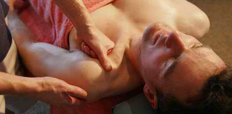 Deep tissue shoulder massage